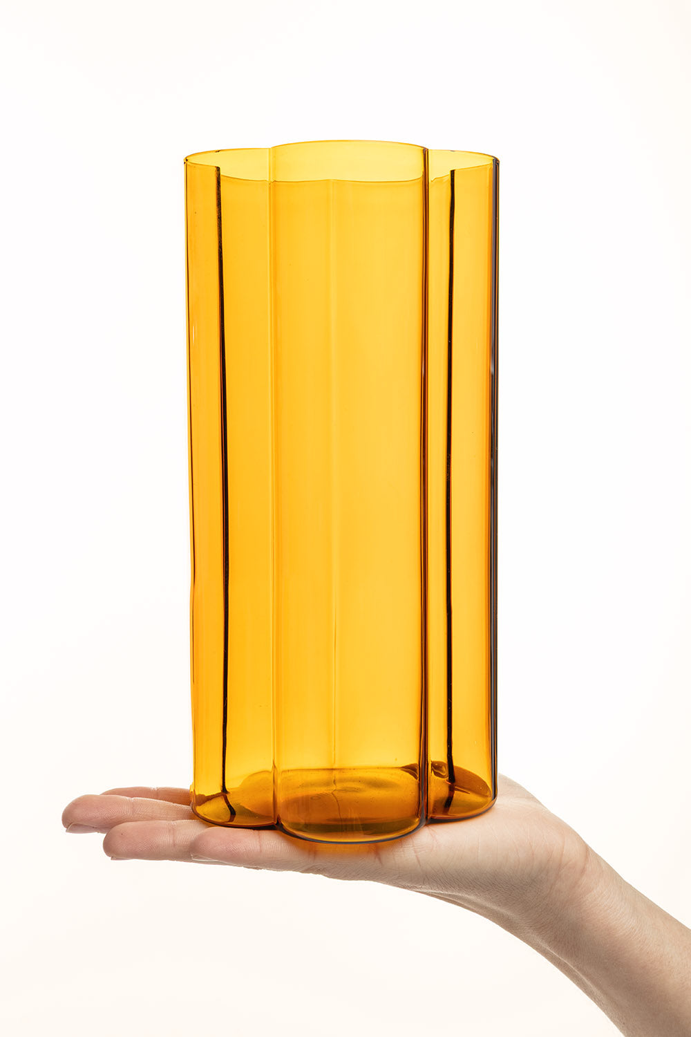 Vase RAIINBOW groß Orange – Borosilikatglas