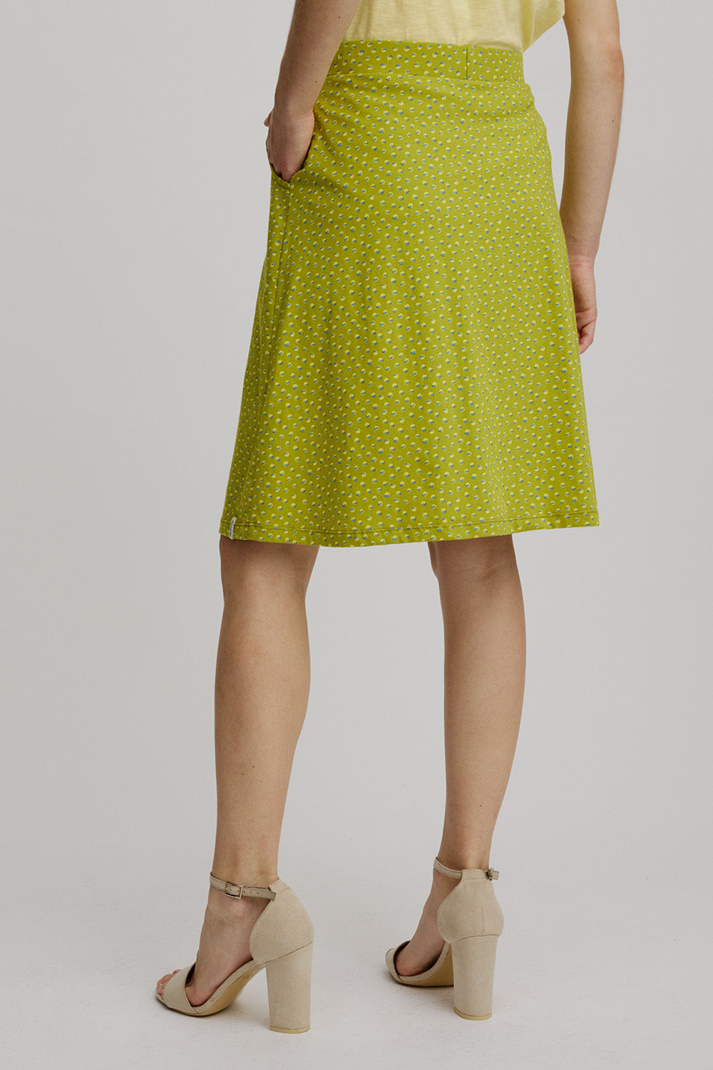 Jersey skirt with pockets