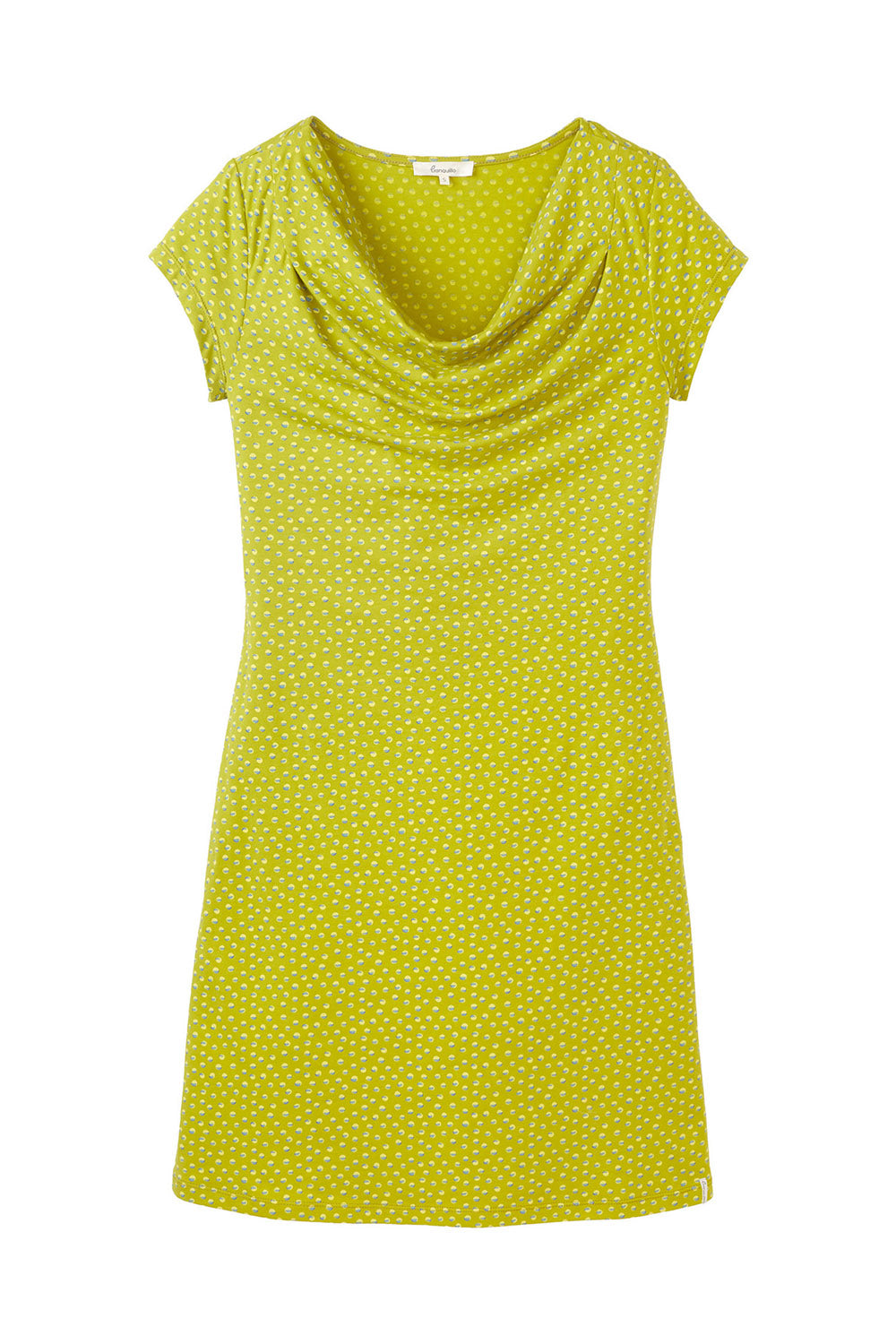 Kleid mit Wasserfall- Ausschnitt