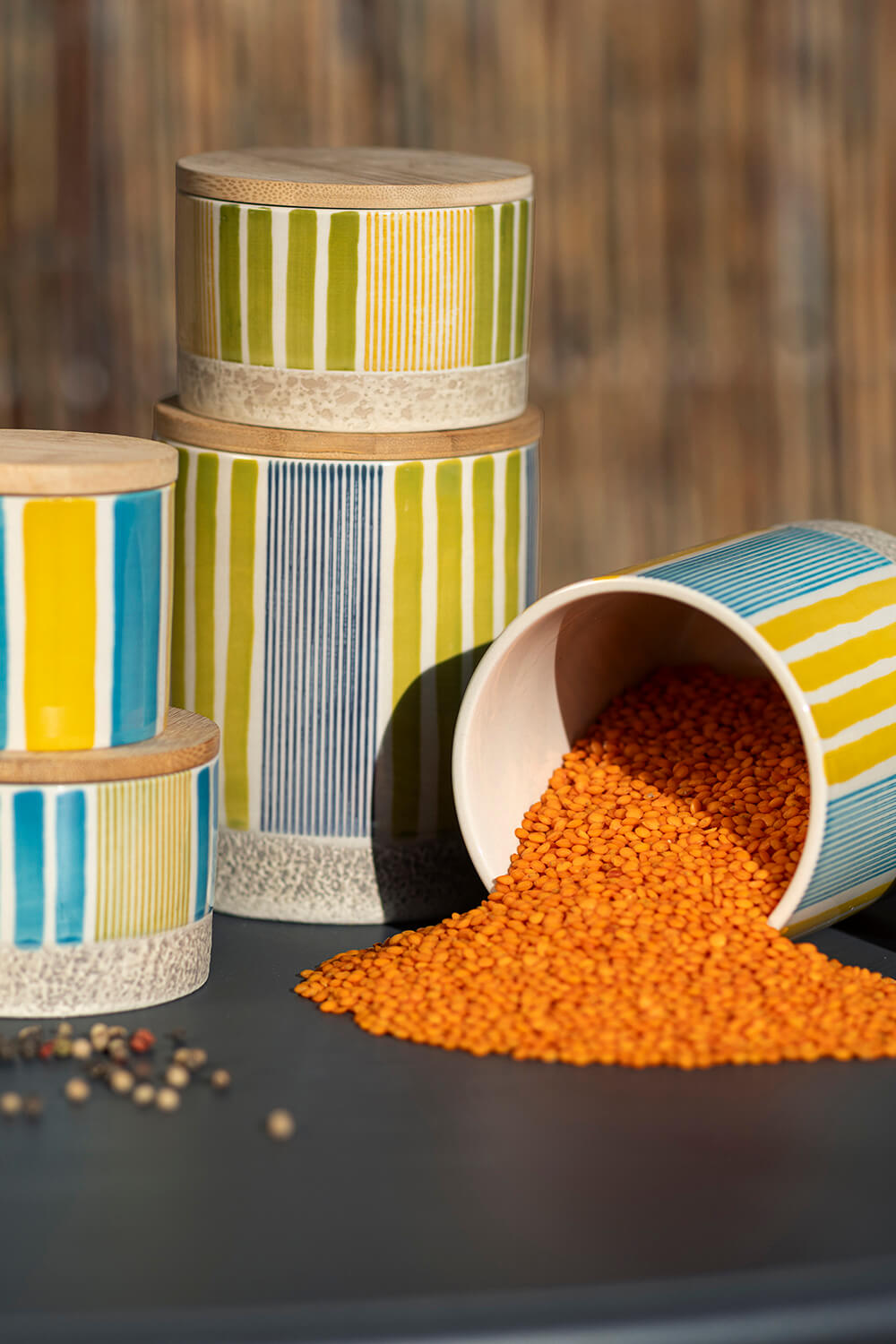 Storage tin STRIPES 11 cm