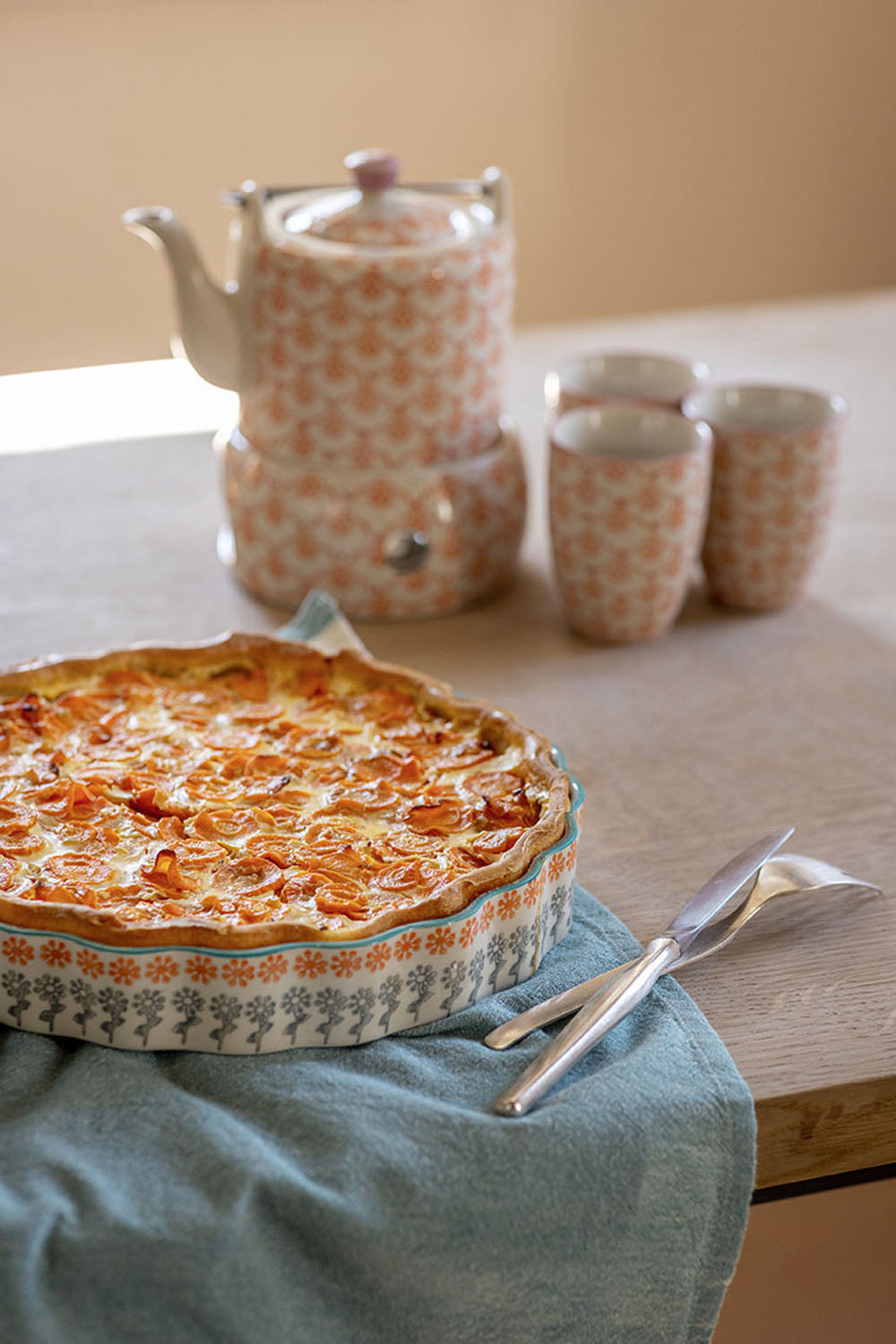 Quiche dish FLORAL 22 cm