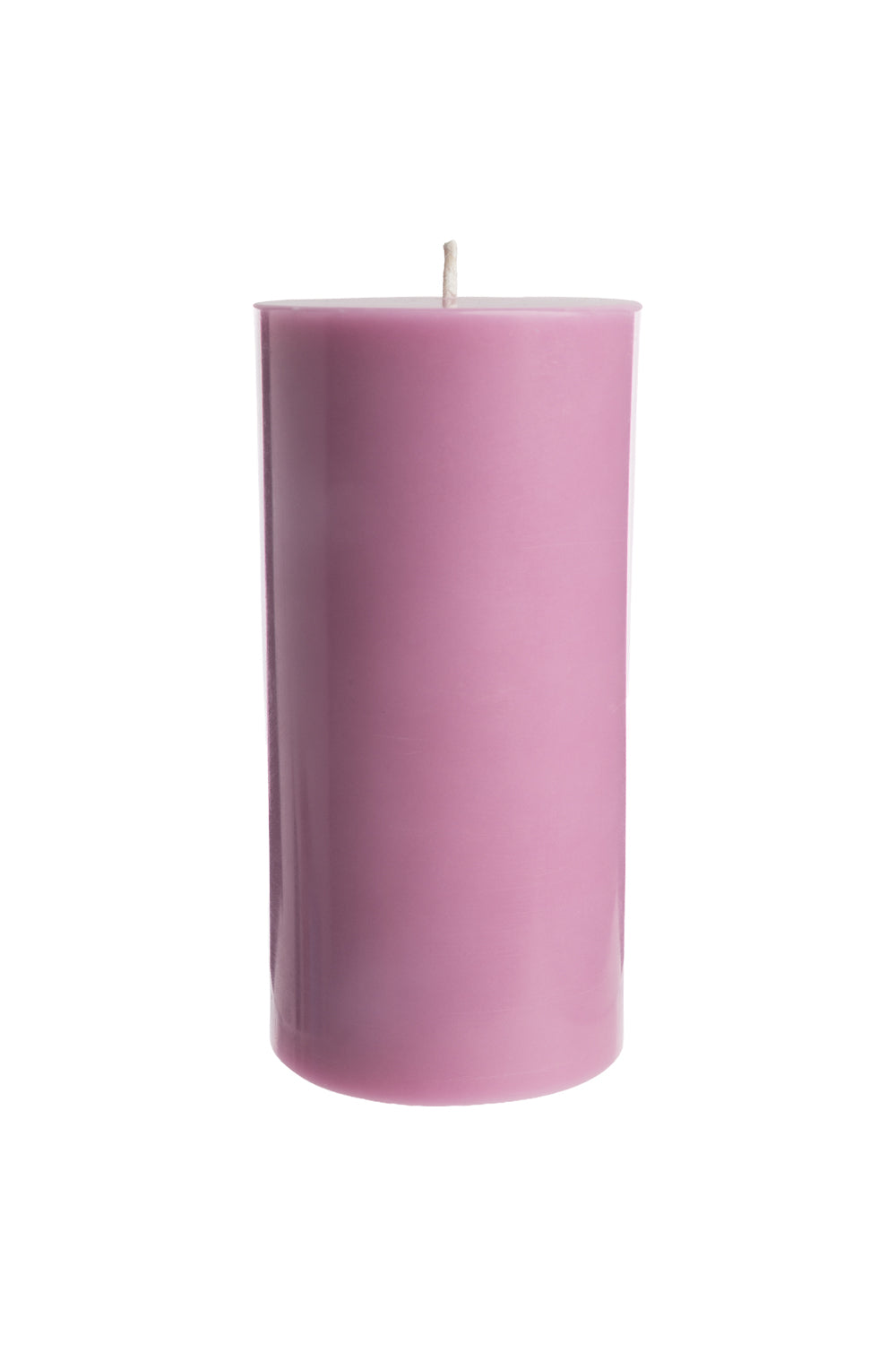 Handgearbeitete Stumpenkerze GLUMI pink, Ø 7,5 x 15 cm