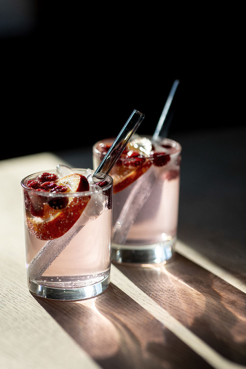 Cocktail Strohhalm 6er Set Glas smokey