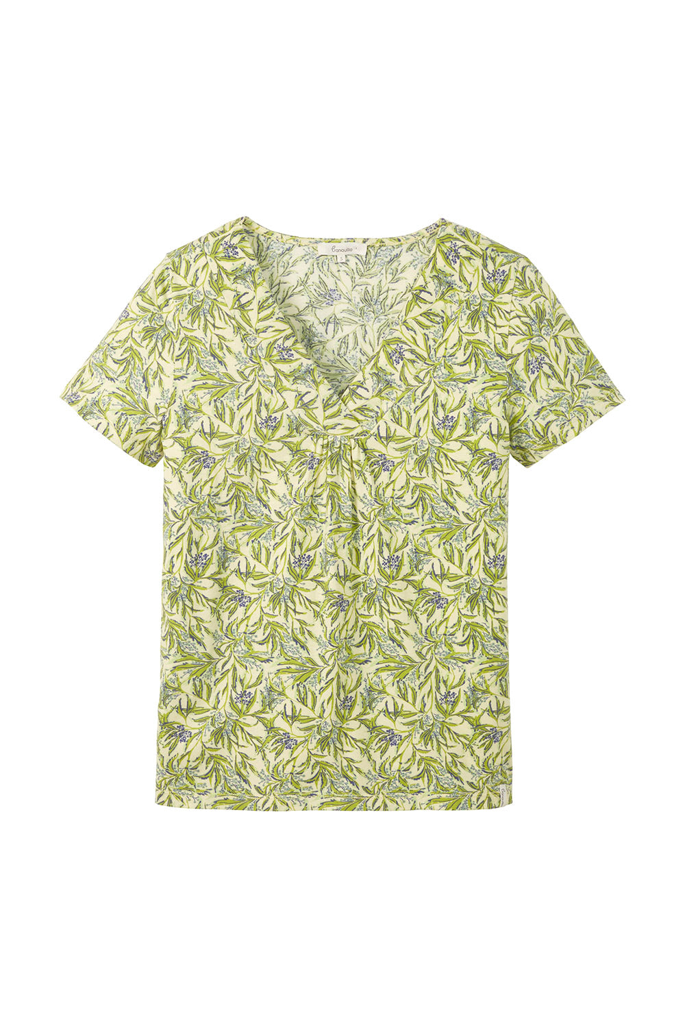 Jersey shirt with V-neck