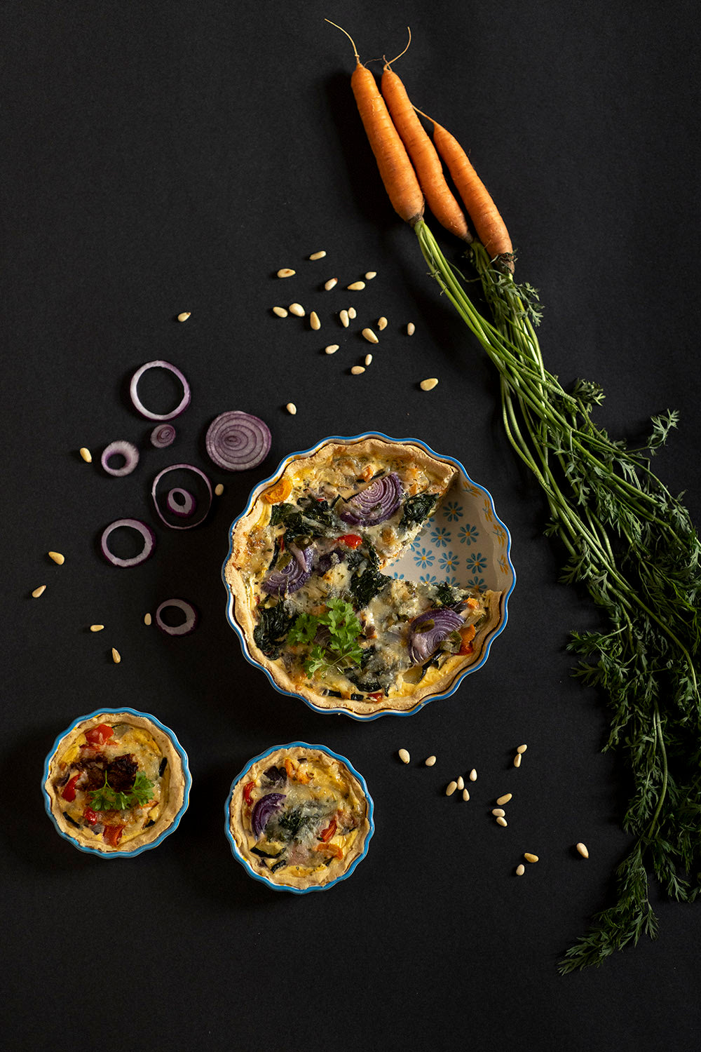 Quiche dish FLORAL
