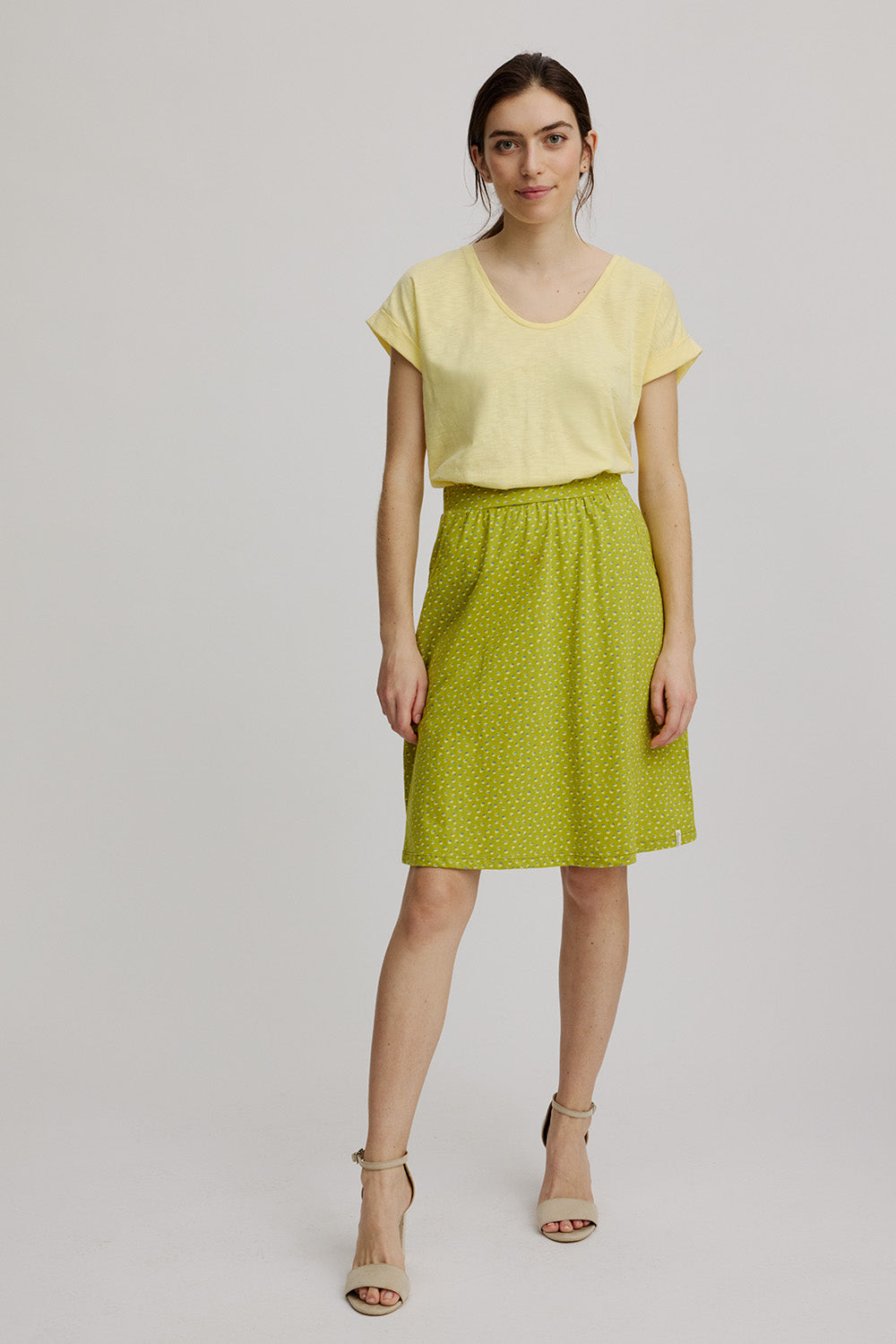 Jersey skirt with pockets