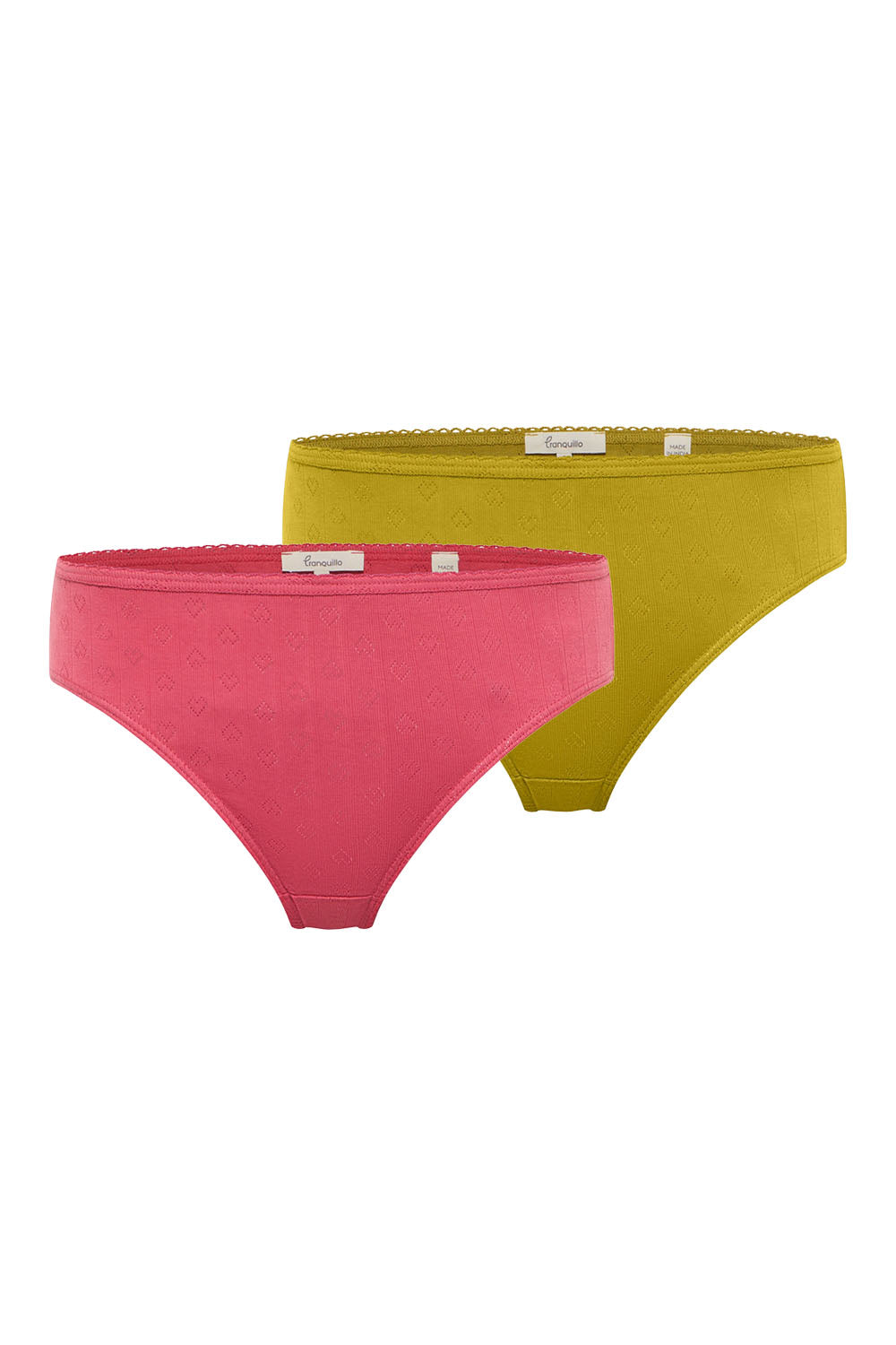 Set of 2 organic cotton jersey briefs Puaa