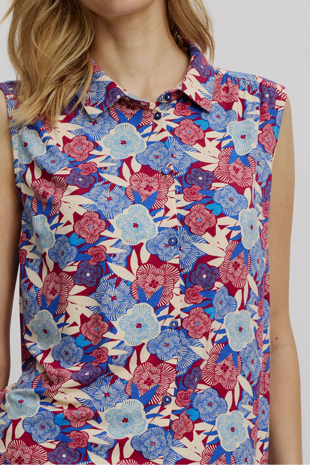 Jersey Bluse aus EcoVero™ Viskose