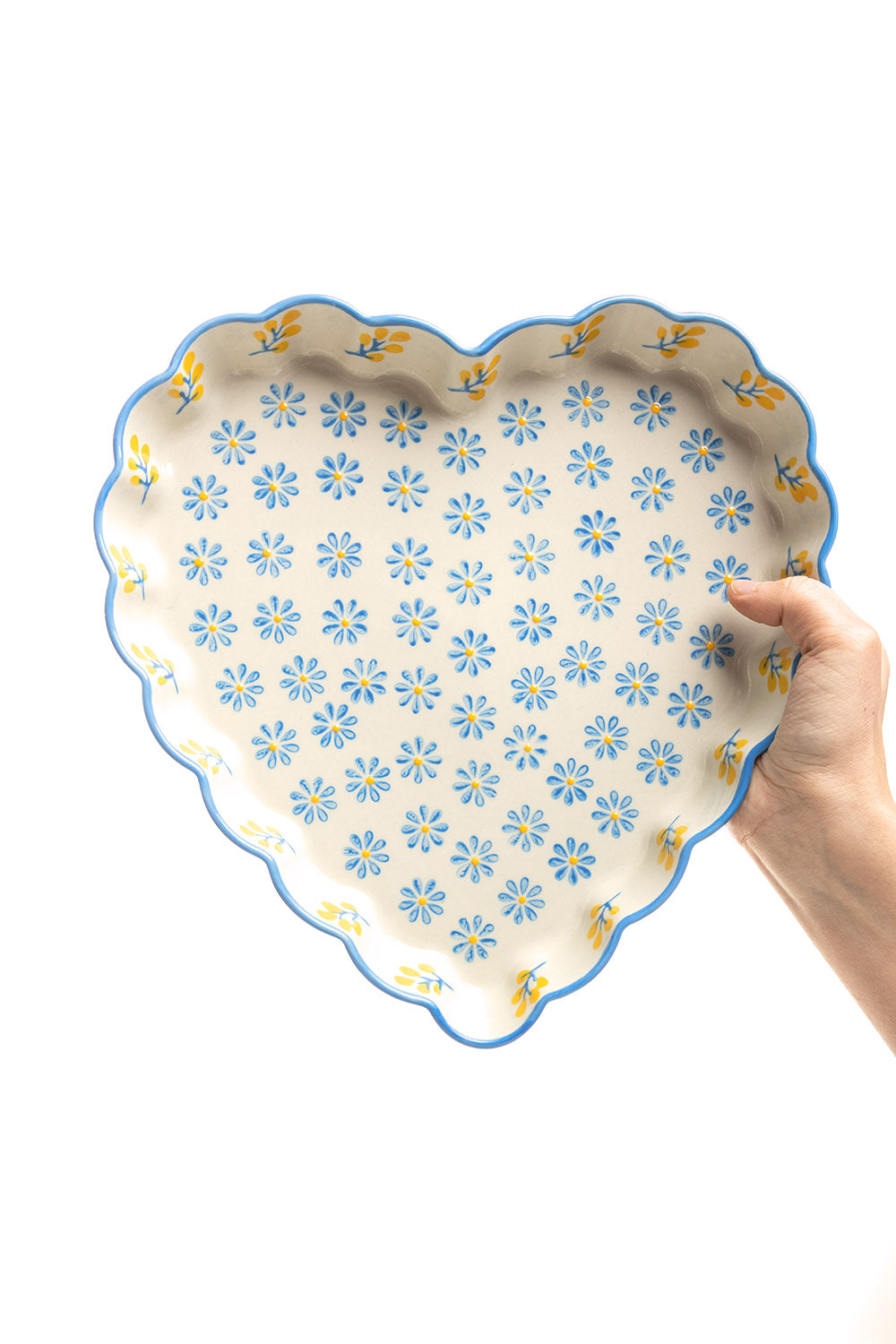 Quicheform FLORAAL Blau – Steinzeug, 26 x 26 cm