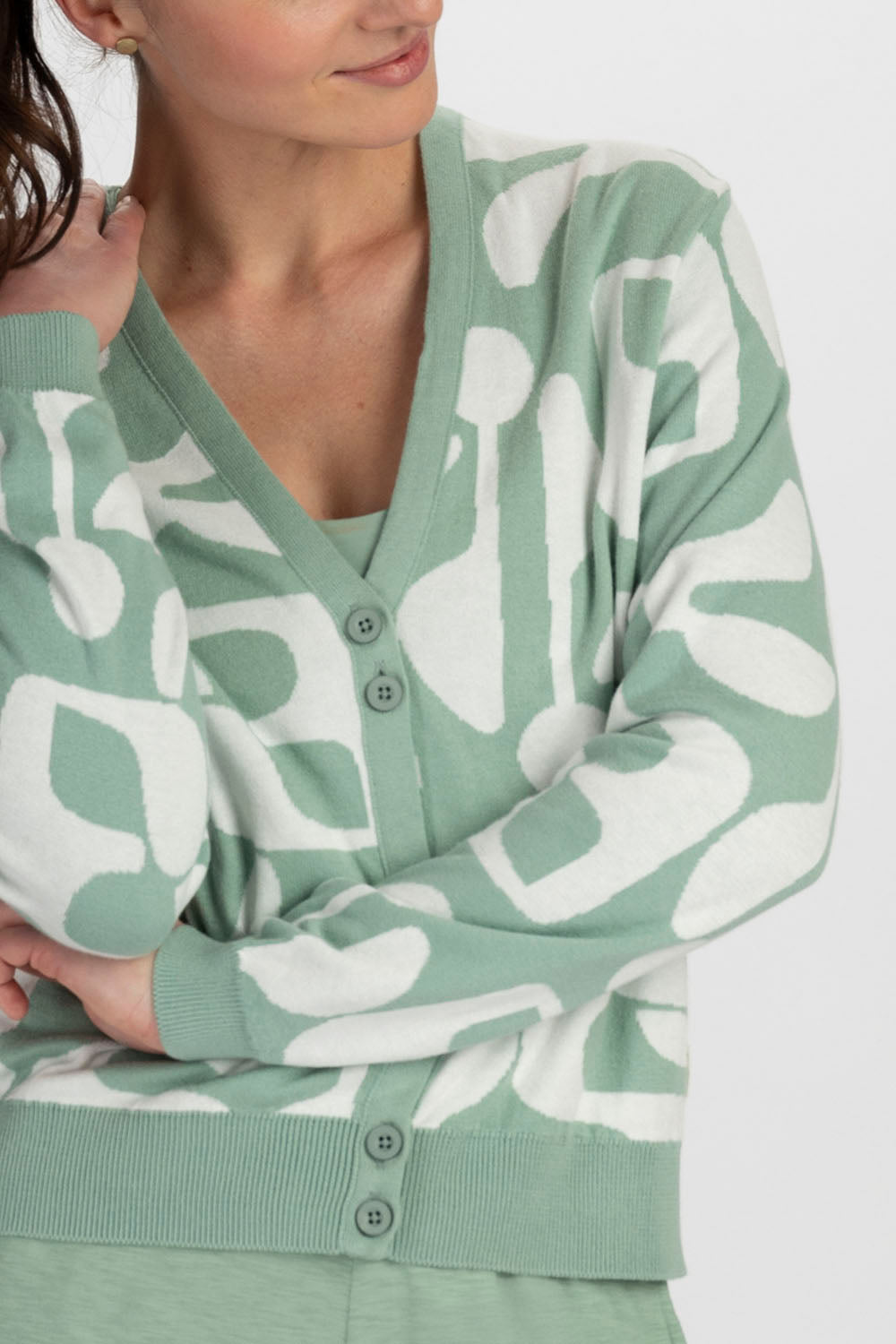 Jacquard Strickjacke