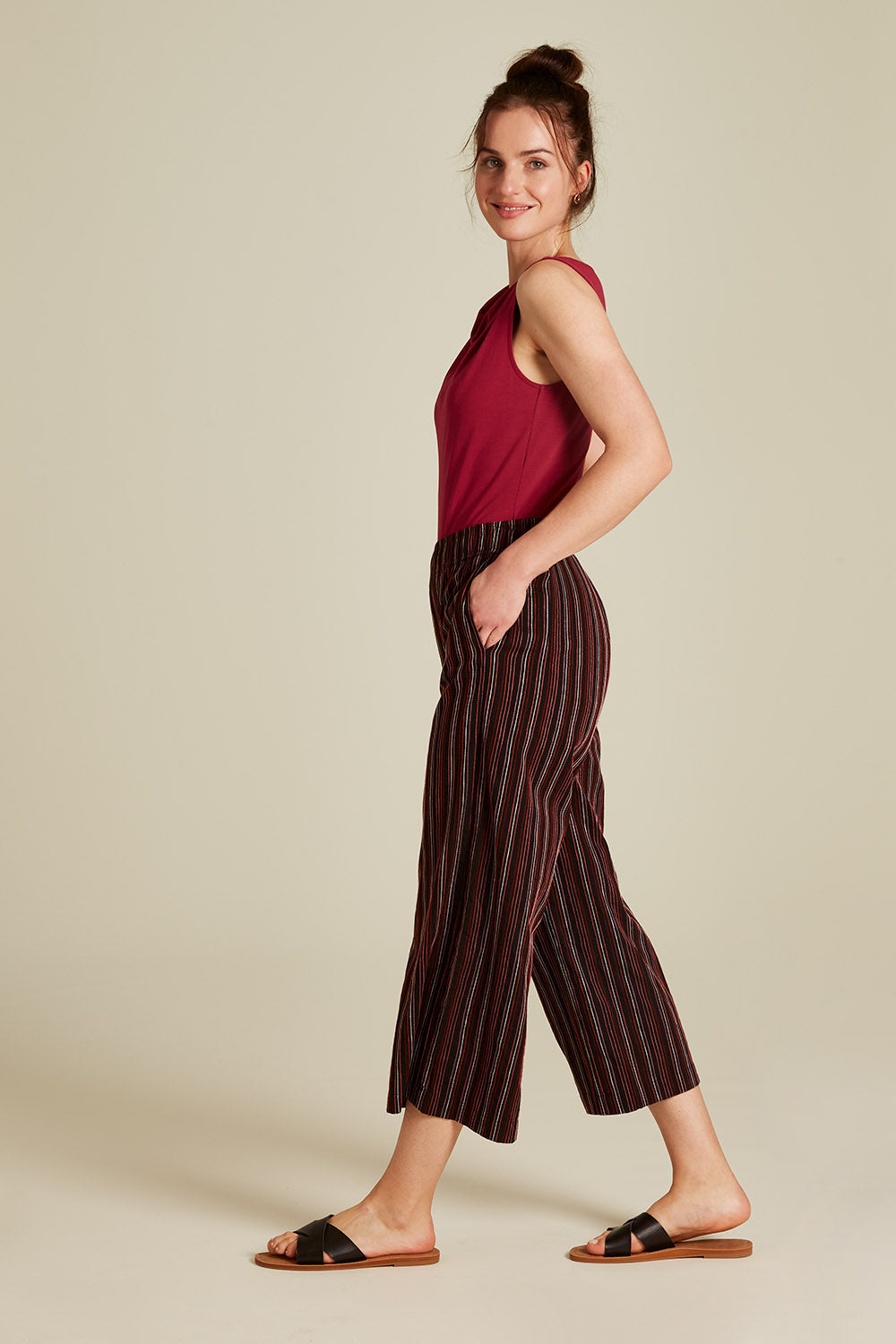 Culotte in Leinenoptik