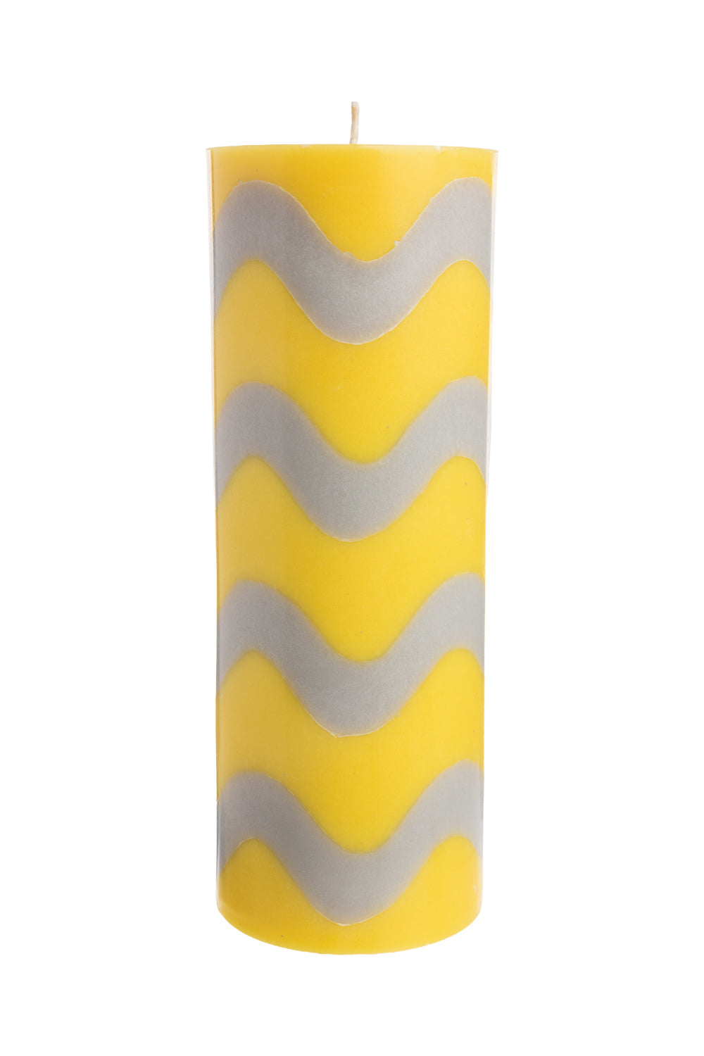 Handgearbeitete Stumpenkerze GLUMI WAVE, Ø 7,5 x 20 cm
