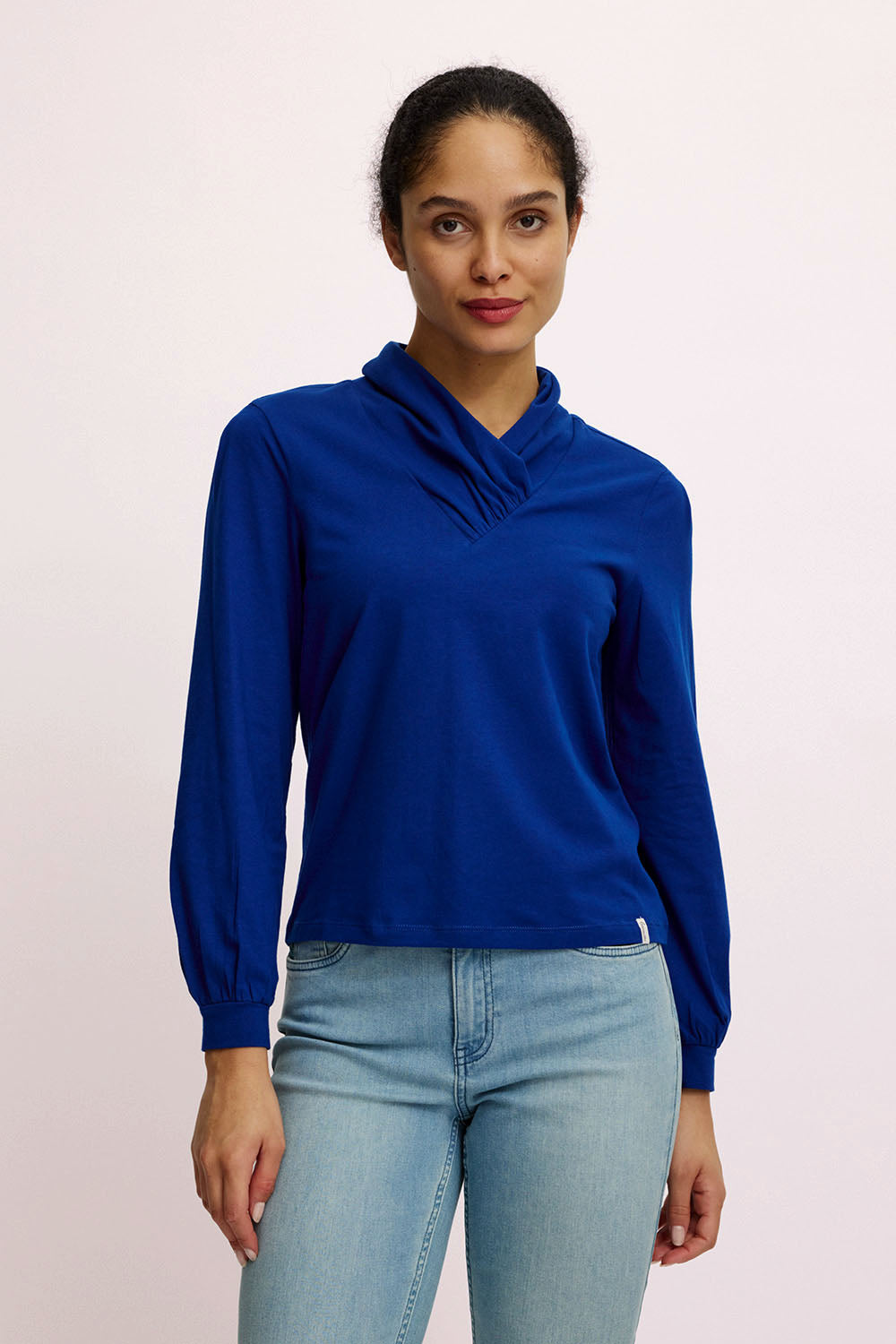 Jersey-Shirt mit Kragen