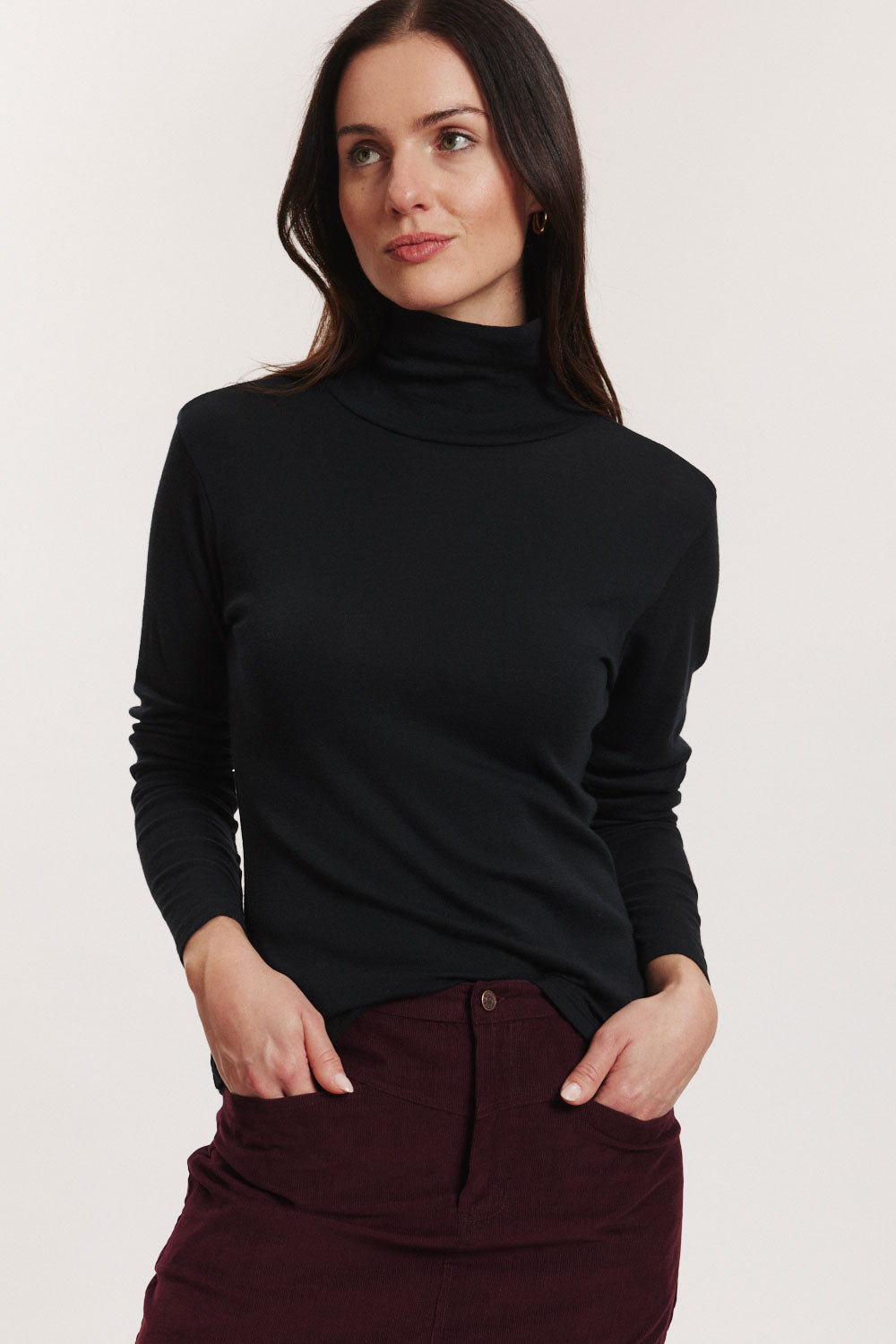Longsleeve Marryy aus Wolle-Baumwolle-Jersey