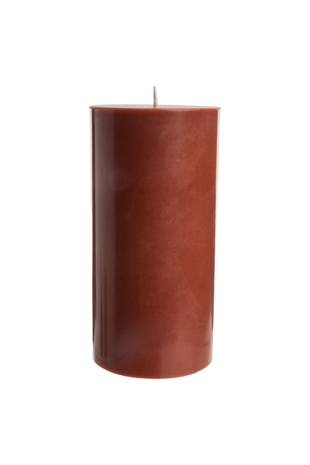Handgearbeitete Stumpenkerze GLUMI red, Ø 7,5 x 15 cm