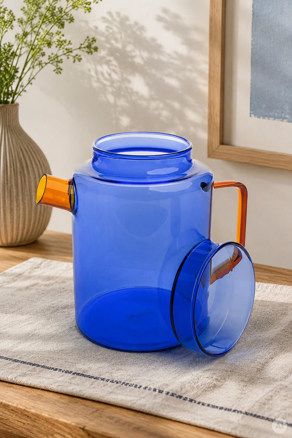 Teekanne RAIINBOW Blau – Borosilikatglas