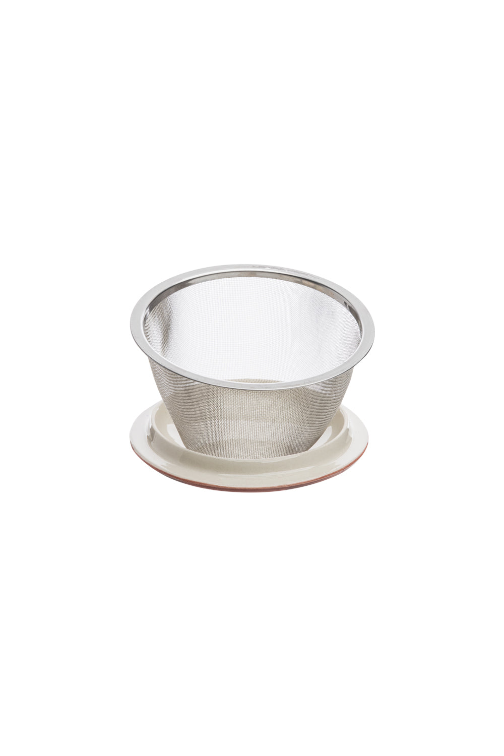 Tasse mit Teesieb RETROFLORIA, handgestempelt