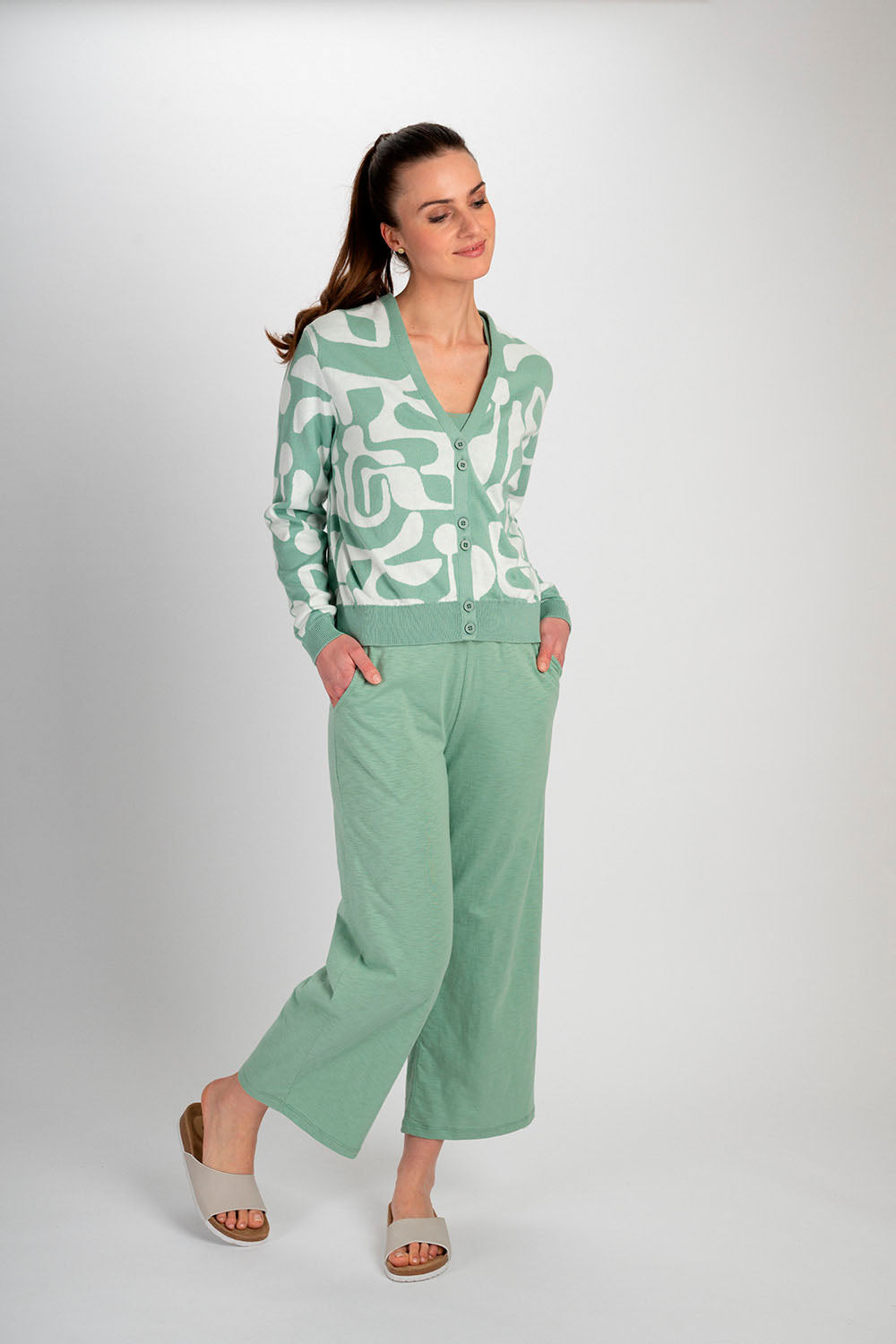 Jacquard Strickjacke