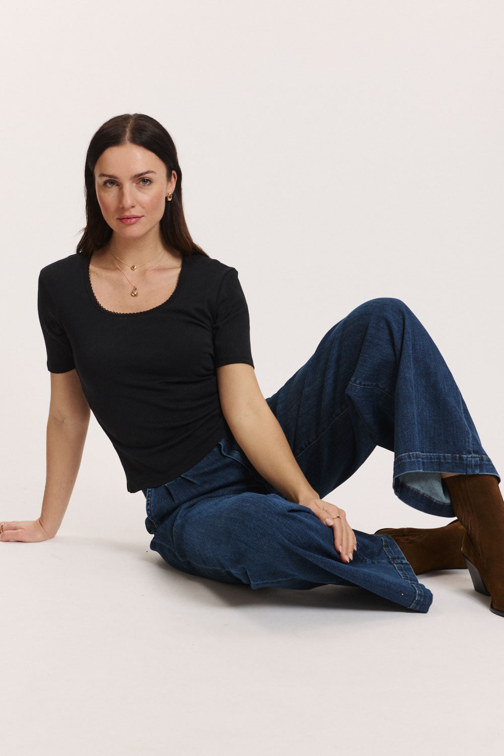 Ajour-Shirt Camilaa aus GOTS-Bio-Baumwolle