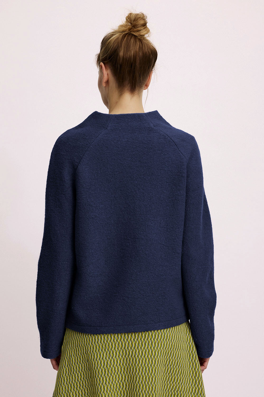 Kurzer Pullover aus reinem Wollfleece
