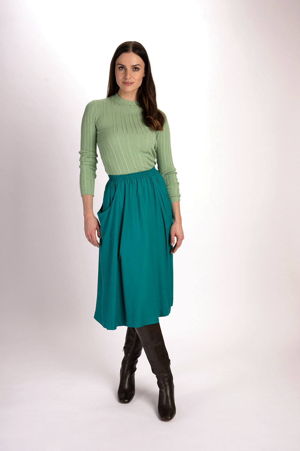 Midi skirt in EcoVero™ viscose