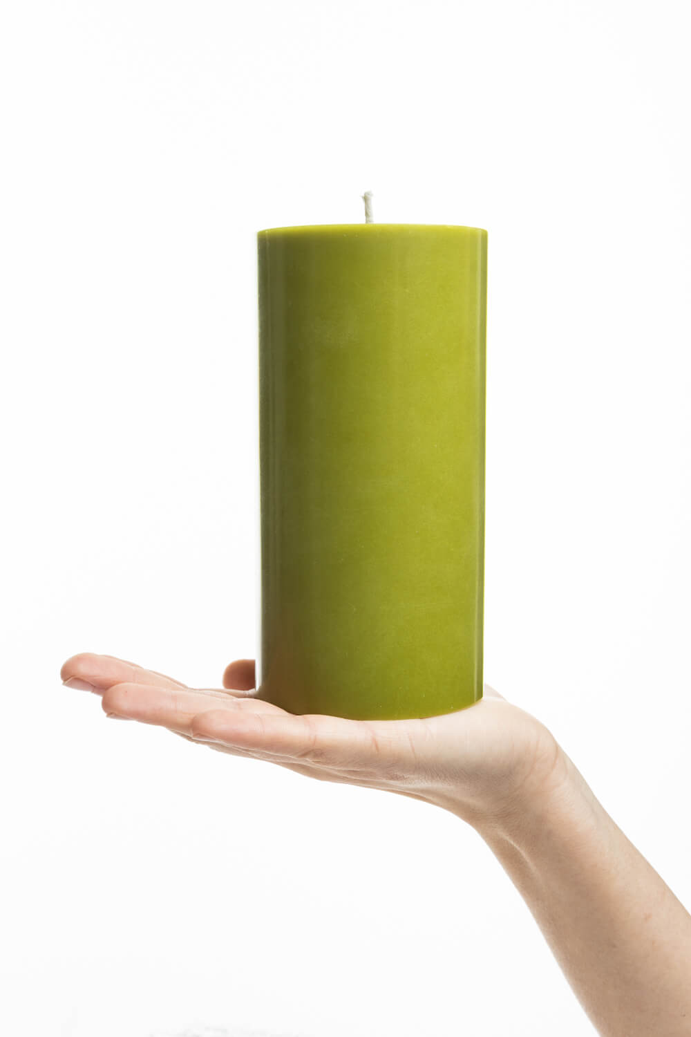 Pillar Candle GLUMI green