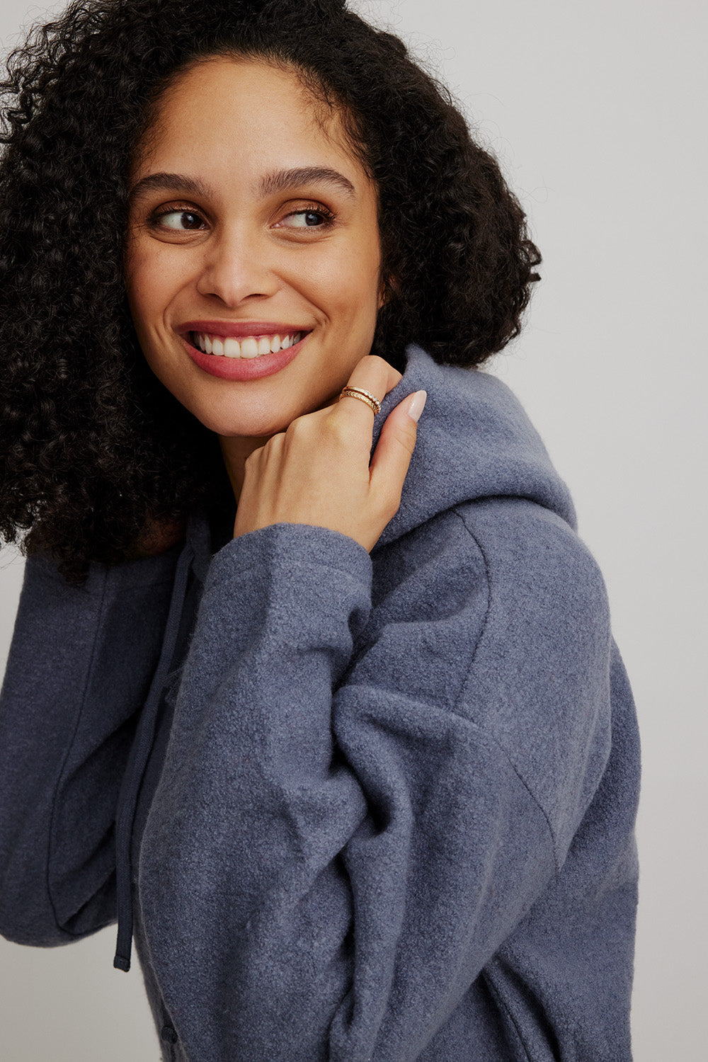 Cosy jacket made from milled wool