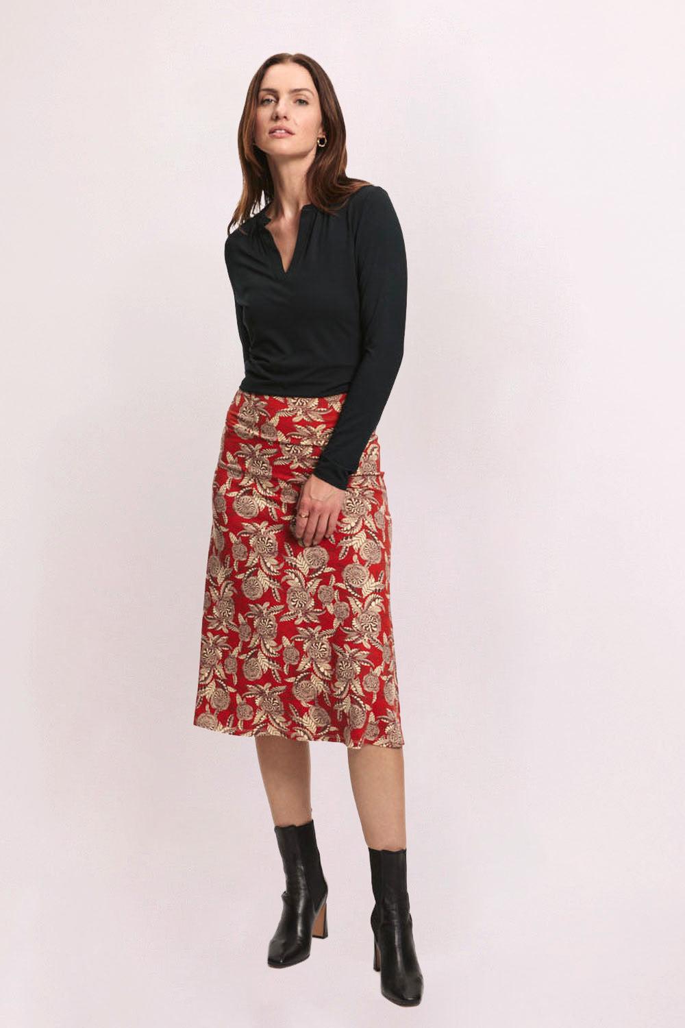 Midi skirt in EcoVero™ viscose