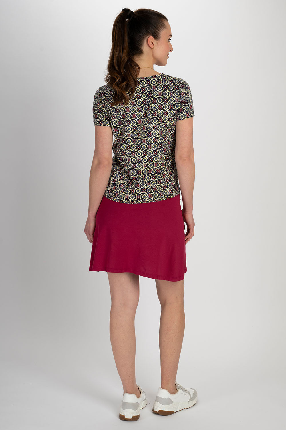 Jersey shirt with V-neck