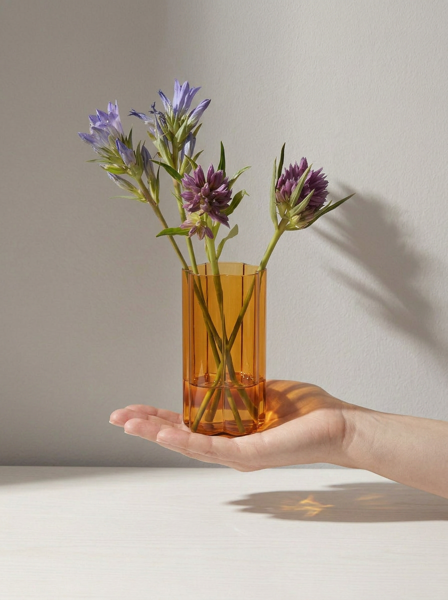 Vase RAIINBOW klein Orange – Borosilikatglas
