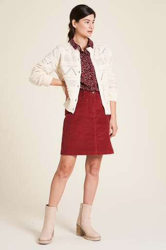 Cord skirt outlet berry