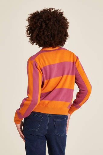 Strickjacke im Colour Block-Design