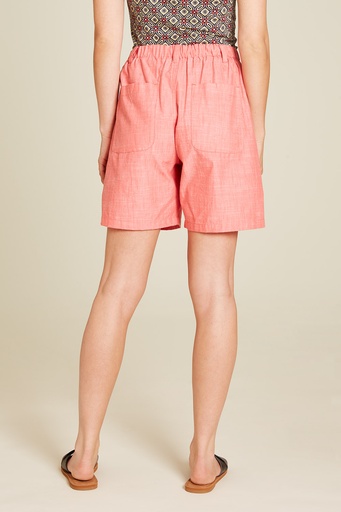 High Waist Shorts in Leinenoptik