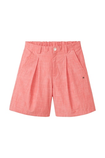 High Waist Shorts in Leinenoptik