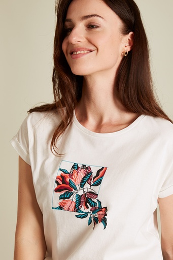 T-Shirt mit floralem Print