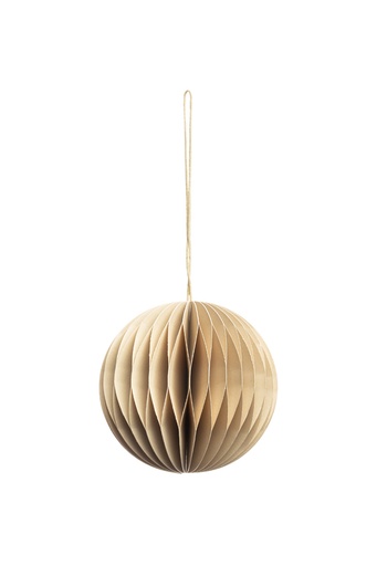 PAPER FOLDABLE HANGING ORNAMENT beige ball