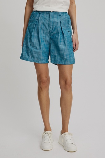 High Waist Shorts in Leinenoptik