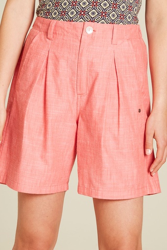 High Waist Shorts in Leinenoptik