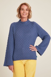 [W24C63] Loose knit sweater (indigo)