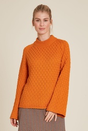 [W24C63] Loose knit sweater (dark peach)