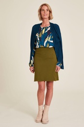 [W24F61] Knitted skirt in A-line (pesto)