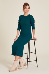 [W24E110] Silky EcoVero™ dress (bermuda blue)