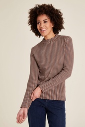 [W24C140] Retro look knitted sweater