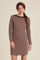 [W24E140] Retro look knit dress