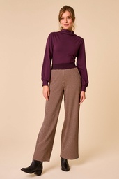 [W24G140] Retro look knitted pants