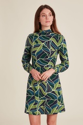 [W24E02] Loose jersey dress (green birch)