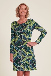 [W24E08] Short jersey dress (green birch)