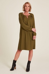 [W24E25] Loose EcoVero™ dress (pesto)