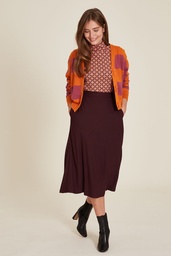 [W24F20] Loose skirt made from EcoVero™ viscose (plum)