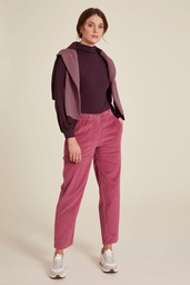 [W24G81] Organic cotton corduroy pants (red violet)